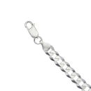 Silver Curb Bracelet 8.5" By Icesia Gents