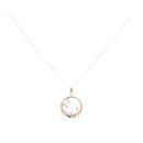 9ct Yellow And White Gold 0.02ct Diamond Vine Pendant And Chain 18"