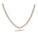 9ct Rose Gold Albert T-Bar Chain 18"