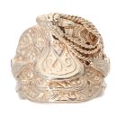 9ct Yellow Gold Patterned Saddle Ring