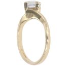 9ct Yellow Gold Cubic Zirconia Twist Solitaire Ring