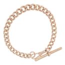 9ct Rose Gold Albert T-Bar Bracelet 8"