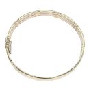 9ct Yellow, White and Rose Gold Wave Bangle
