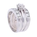 18ct White Gold Three Row 1.30ct Diamond Ring