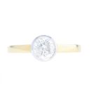 18ct Yellow Gold Rub over 0.80ct Diamond Solitaire Ring