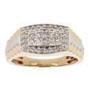 9ct Yellow Gold 0.50ct Diamond Signet Ring