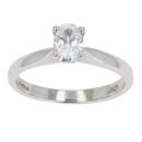 Platinum 0.50ct Diamond Oval Solitaire Ring