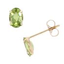 9ct Yellow Gold Peridot Stud Earrings