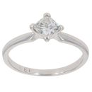 Platinum 0.61ct Princess Cut Diamond Solitaire Ring