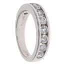 18ct White Gold 1.00ct Brilliant Cut Diamond Half Eternity Ring