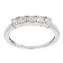9ct White Gold 0.50ct Diamond Five Stone Ring