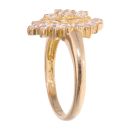18ct Yellow Gold Cubic Zirconia Cluster Ring