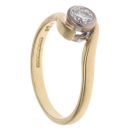 18ct Yellow and White Gold 0.25ct Solitaire Diamond Ring