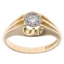 18ct Yellow Gold 0.25ct Diamond Signet Ring
