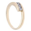 9ct Yellow Gold Three Stone Cubic Zirconia Ring