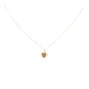 9ct Yellow Gold Plain Heart Pendant And Chain 18"