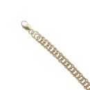 9ct Yellow Gold Double Curb Bracelet 7"