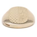 9ct Yellow Gold Square Patterned Signet Ring