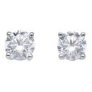 Lab Grown Platinum 2.00ct Brilliant Cut Diamond Solitaire Studs