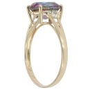 9ct Yellow Gold 0.05ct Diamond and Mystic Topaz Solitaire Ring