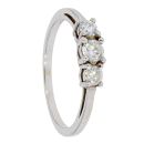 9ct White Gold 0.41ct Diamond Trilogy Ring by Anya Belle