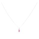 9ct White Gold Pink Topaz Pendant And Chain 18"