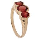 9ct Yellow Gold Three Stone Garnet Ring