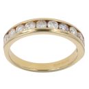 18ct Yellow Gold 1.00ct Brilliant Cut Diamond Half Eternity Ring
