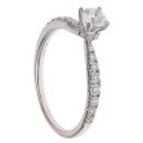 18ct White Gold 0.60ct Brilliant Cut Maple Leaf Diamond Solitaire Ring