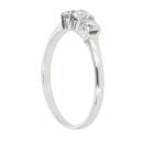 18ct White Gold 0.45ct Diamond Trilogy Ring