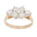 9ct Yellow Gold 1.20ct Brilliant Cut Diamond Cluster Ring