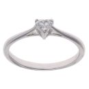 18ct White Gold 0.15ct Diamond Heart Solitaire Ring