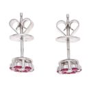 18ct White Gold 0.14ct Diamond And Ruby Stud Earrings