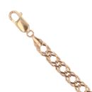 9ct Yellow Gold Double Curb Bracelet 8"