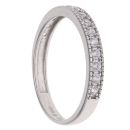 18ct White Gold Cubic Zirconia Half Eternity Ring