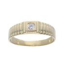 9ct Yellow Gold Cubic Zirconia Signet Ring