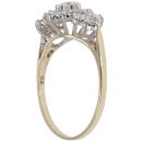 9ct Yellow Gold Cubic Zirconia Cluster Ring