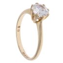 9ct Yellow Gold Cubic Zirconia Single Stone Ring