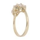 9ct Yellow Gold Three Stone Cubic Zirconia Ring