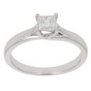 18ct White Gold 0.40ct Princess Cut Diamond Solitaire Ring