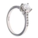 Platinum 0.70ct Princess Cut Diamond Solitaire Ring