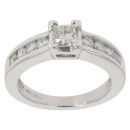 18ct White Gold 0.70ct Princess Cut Diamond Solitaire Ring