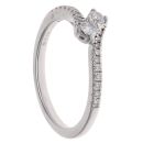14ct White Gold 0.25ct Brilliant Cut Diamond Two Stone Ring