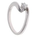 18ct White Gold 0.25ct Brilliant Cut Diamond Solitaire Twist Ring