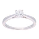 9ct White Gold 0.50ct Diamond Solitaire Ring