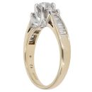 14ct Yellow Gold 1.25ct Diamond Trilogy Ring