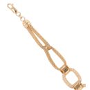 18ct Yellow Gold Cubic Zirconia Patterned Bracelet 7.5"