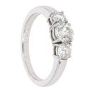18ct White Gold Diamond 1.40ct Trilogy Ring
