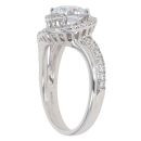 9ct White Gold Cubic Zirconia Twist Ring