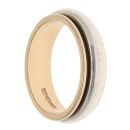 9ct Yellow and White Gold Spin Wedding Band 5.1mm